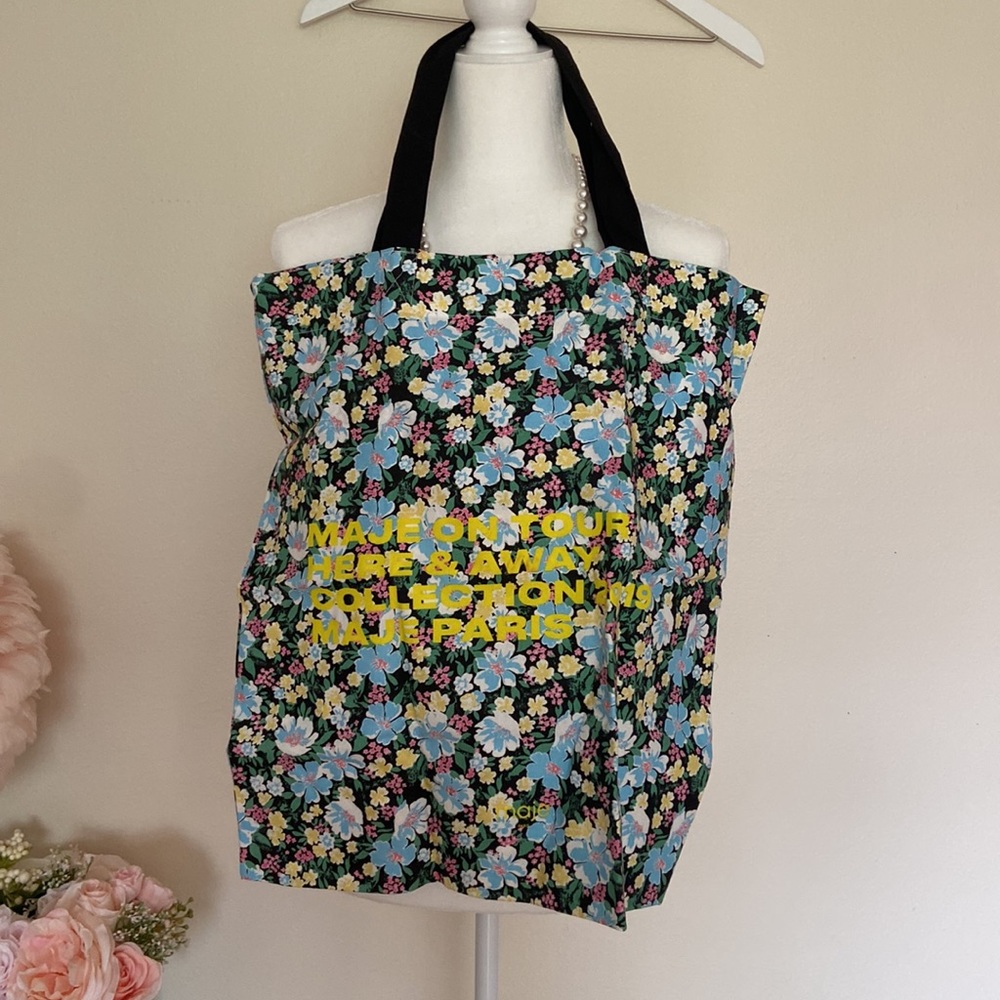 New Maje large tote bag floral
